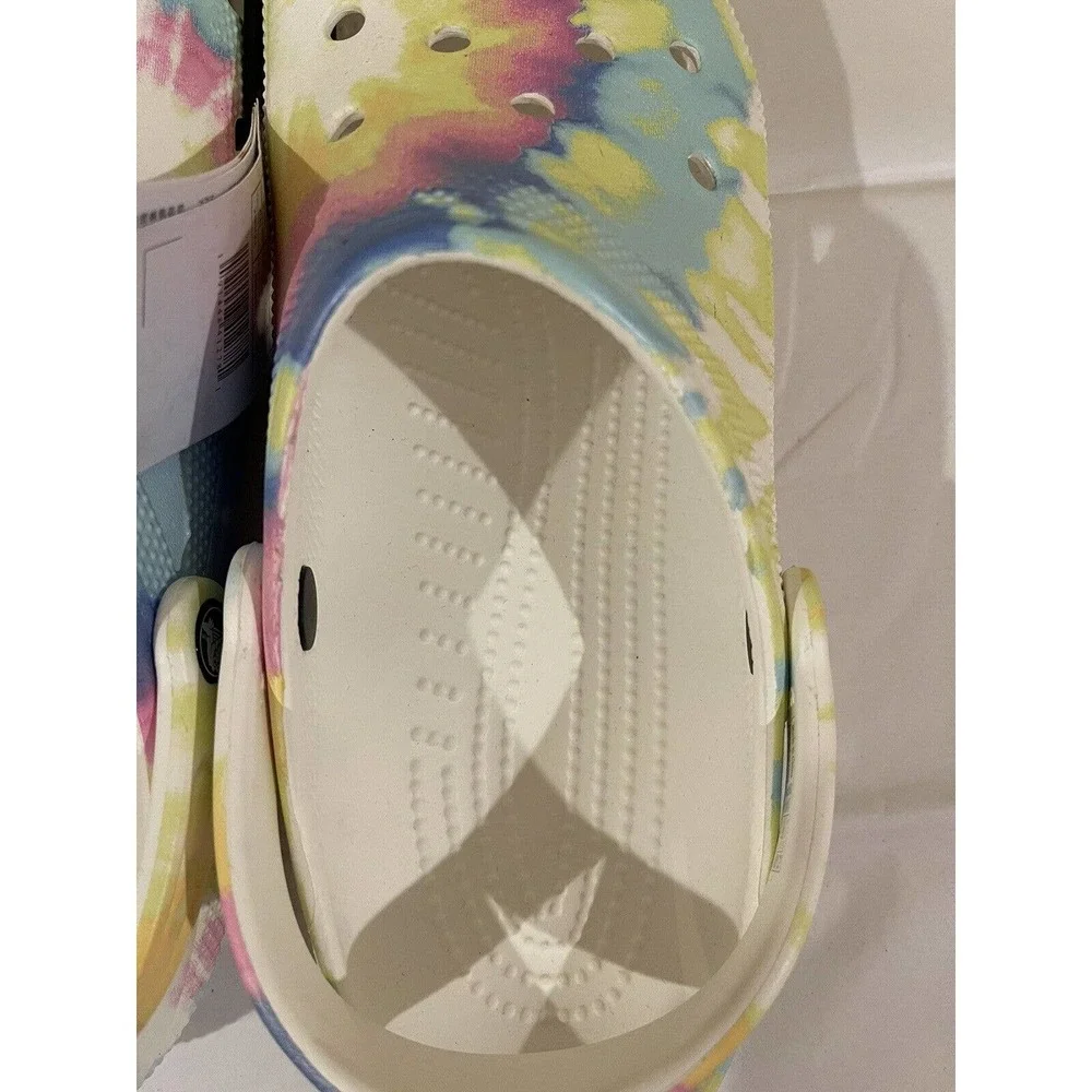 NWT CROCS Classic Tie-Dye Graphic Clogs Size Mens 10 Womens 12 Multicolor New - Picture 4 of 11